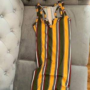 Racerback striped dress